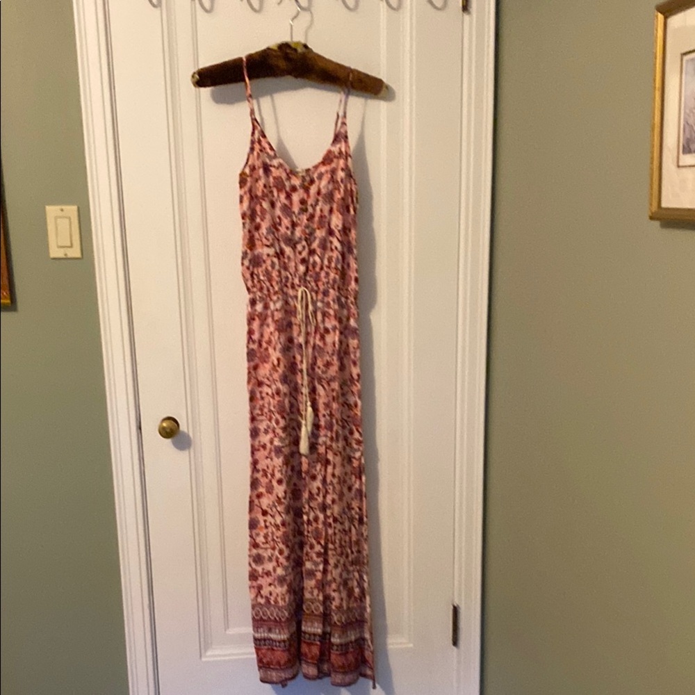 Bohemian Pink/Red Maxi Dress (size S)